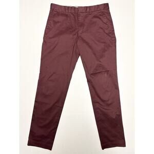 Banana Republic Rapid Movement Chino Pants Men 32x32 Purple/Maroon Tapered Fit